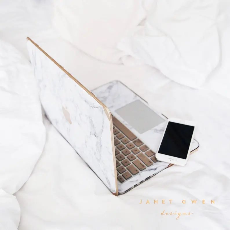 Gold and Logo White Marble Macbook Case | Coque Macbook Air 13 | Marble Case | White Marble Mac 1... | Etsy (US)