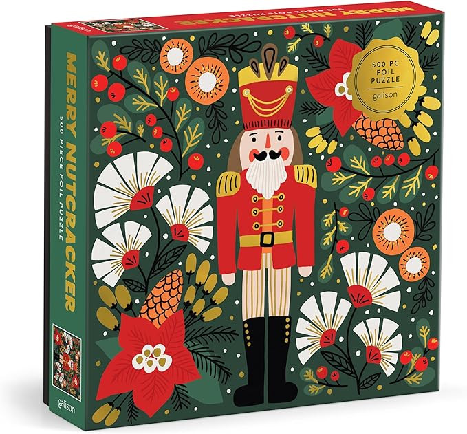 Galison Merry Nutcracker – 500 Piece Foil Jigsaw Puzzle Featuring Charming Artwork of The Famou... | Amazon (US)