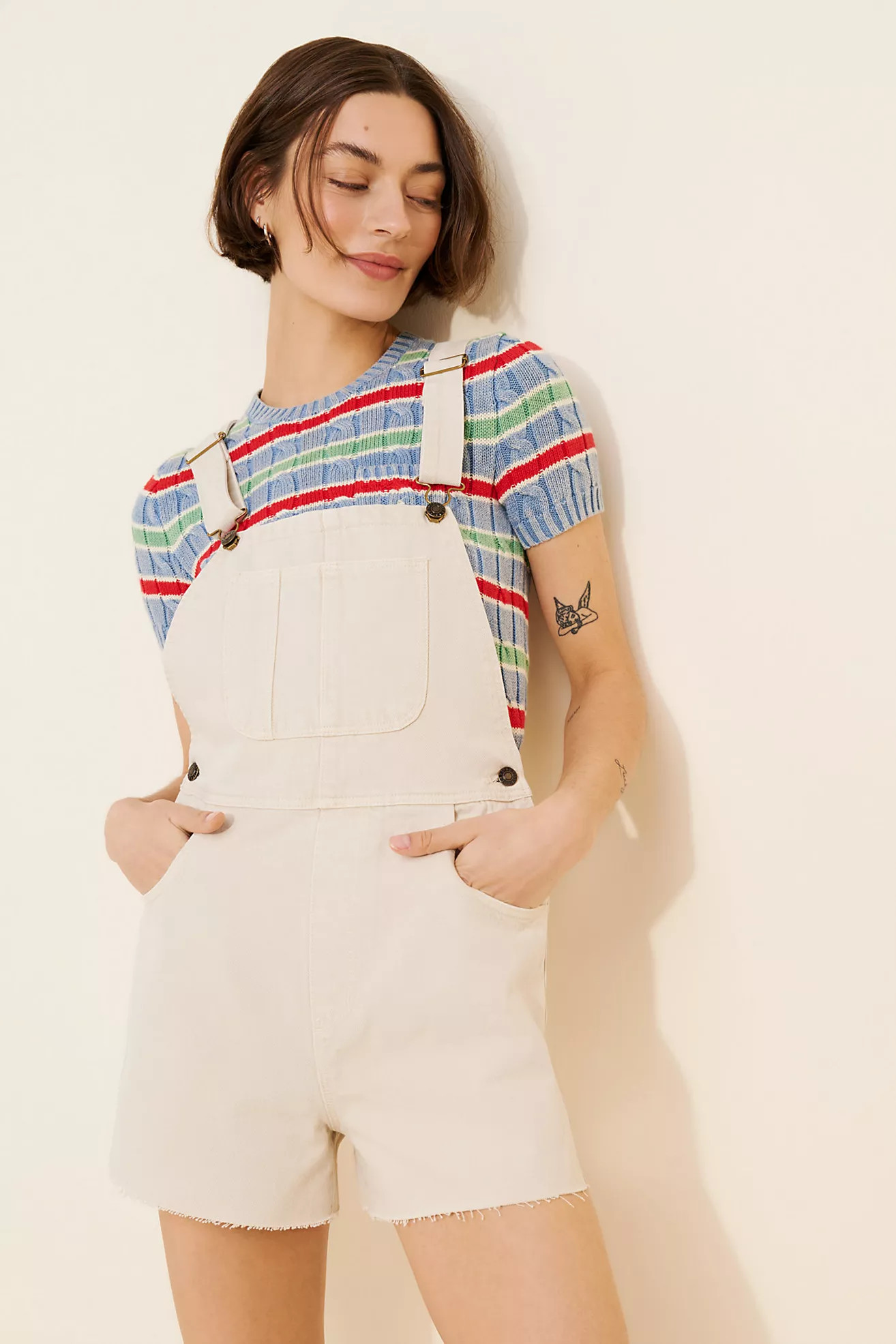 Rolla's Mirage Medium Wash Shortalls | Free People (Global - UK&FR Excluded)