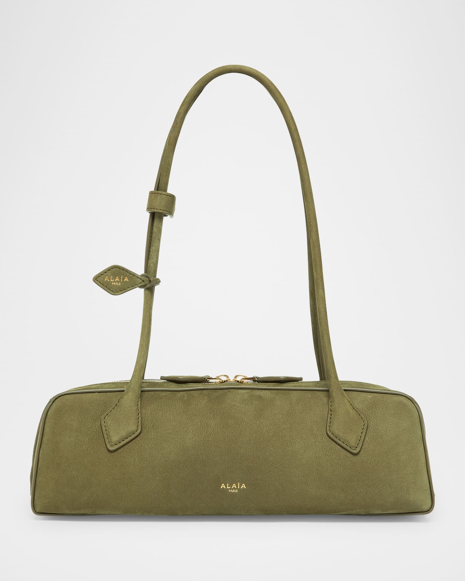Le Teckel Medium Suede Shoulder Bag | Neiman Marcus