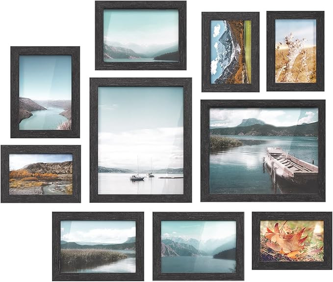 SONGMICS Picture Frames, 10 Pack Collage Picture Frames with Two 8x10, Four 5x7, Four 4x6, Photo ... | Amazon (US)
