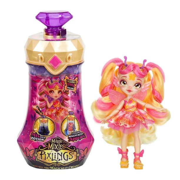 Magic Mixies Pixlings Flitta the Butterfly Pixling 6.5 inch Doll Inside a Potion Bottle, Ages 5+ | Walmart (US)