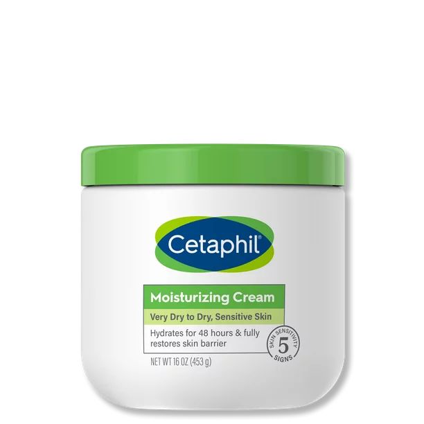 Cetaphil Moisturizing Cream for Dry to Very Dry, Sensitive Skin, 16 oz, Fragrance Free | Walmart (US)