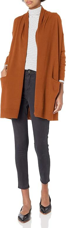 Amazon Brand - Daily Ritual Women's Fine Gauge Stretch Long-Sleeve Cardigan Sweater | Amazon (US)