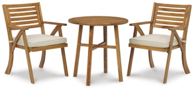 Vallerie Outdoor Table Set with Nuvella Seat Cushions | Ashley