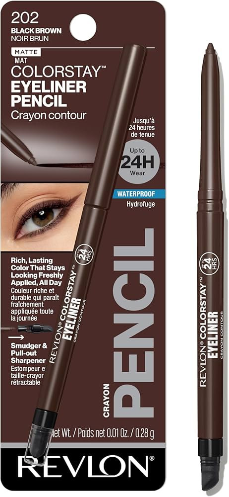 Revlon ColorStay Pencil Waterproof Eyeliner, Smudge-Proof, Eye Makeup with Built-In Sharpener, 20... | Amazon (US)
