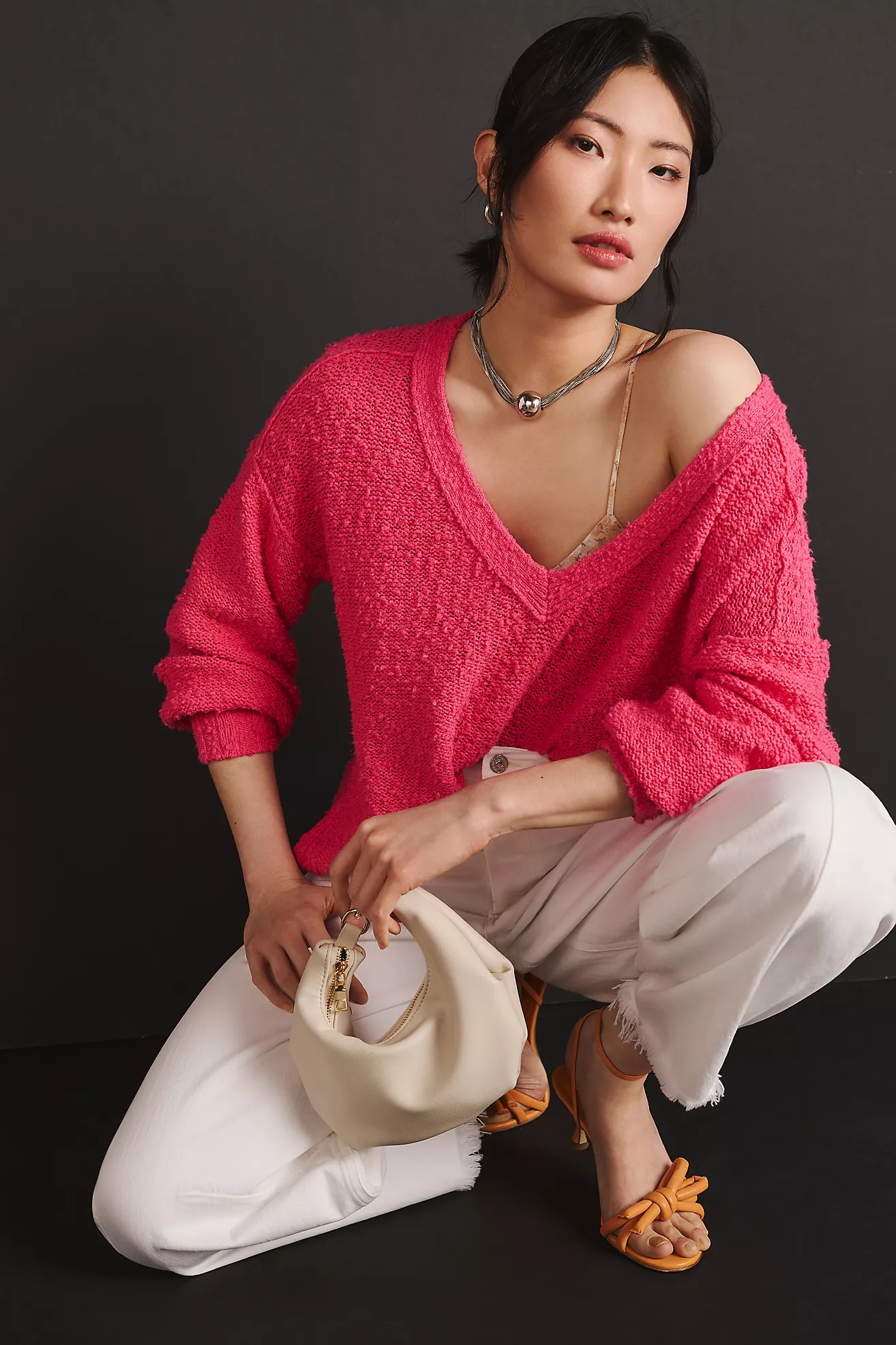 Pilcro Textured V-Neck Sweater | Anthropologie (US)