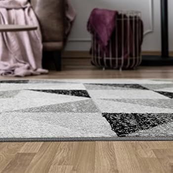 Antep Rugs Geometric 5x7 Modern Indoor Area Rug Siesta (Gray Cream, 5'3" x 7') | Amazon (US)