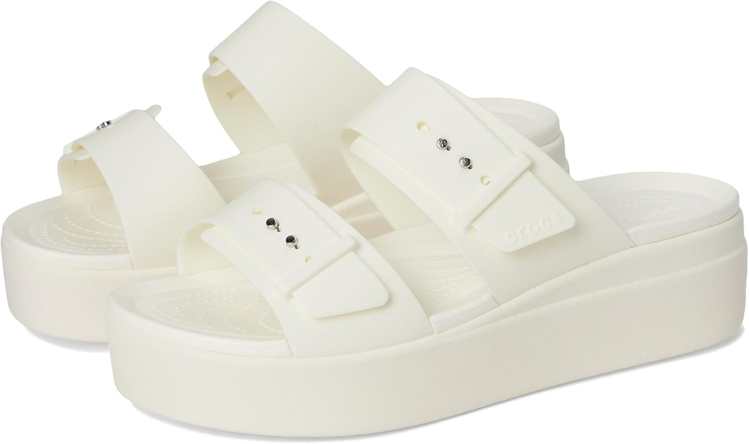 Crocs Women's Brooklyn Buckle Low Wedges | Amazon (US)