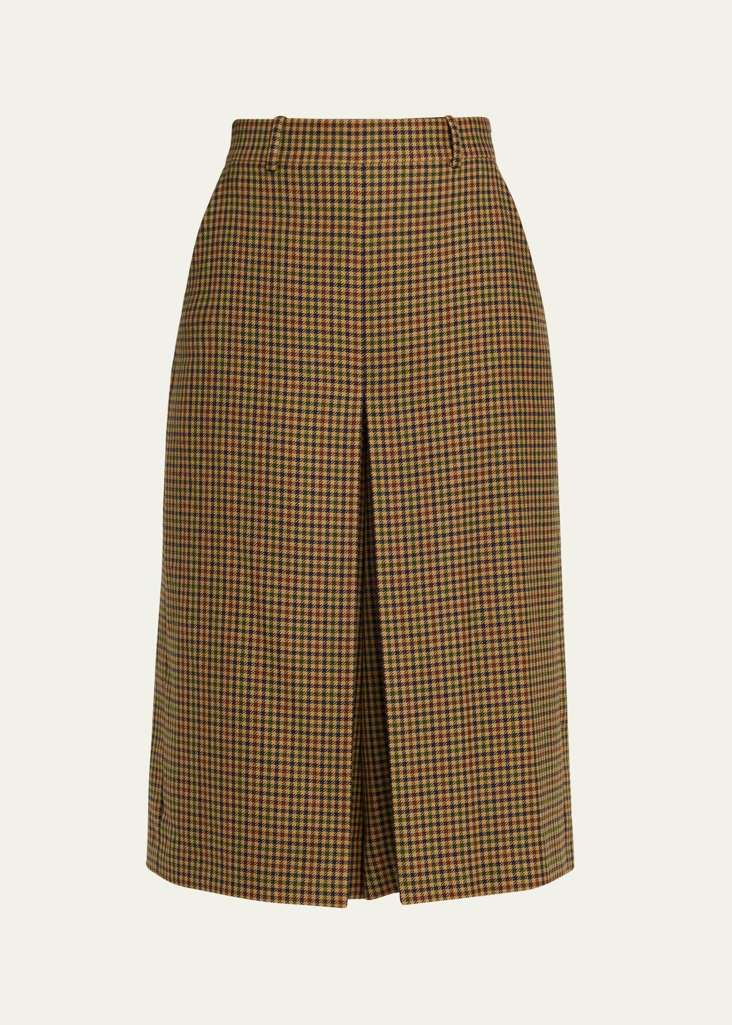 Saint Laurent Plaid Skirted Wide-Leg Crop Pants | Bergdorf Goodman