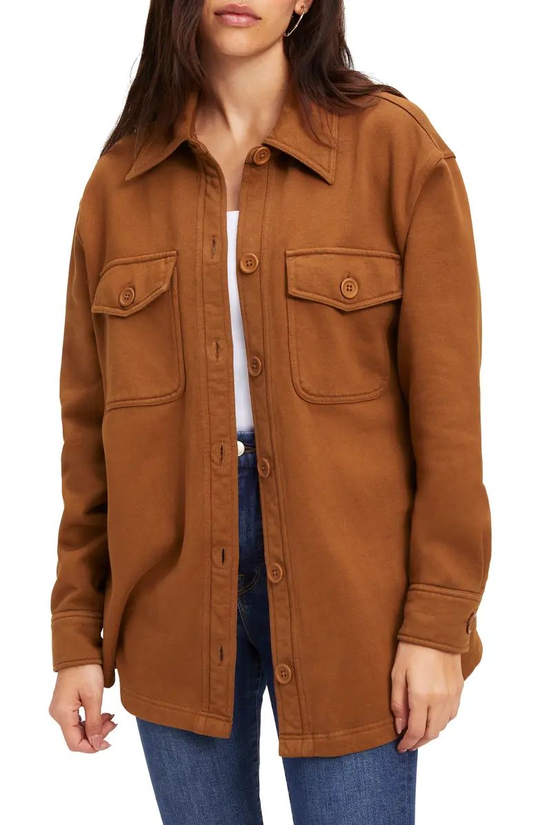 Oversize Fleece Shirt JacketGOOD AMERICAN | Nordstrom