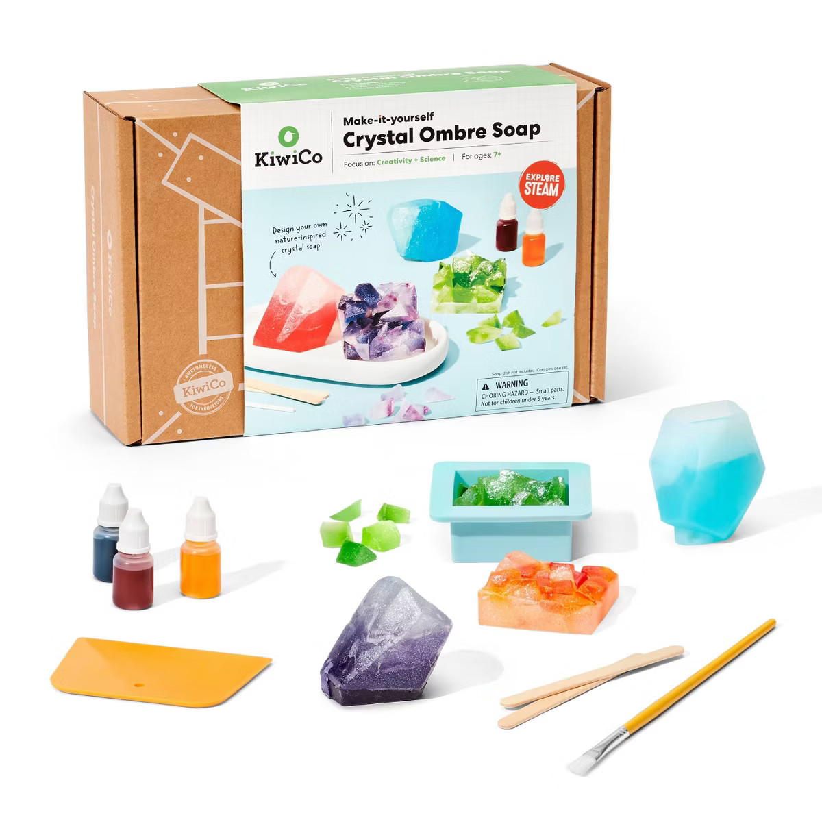 KiwiCo Crystal Ombre Soapmaking: DIY Craft Activity Kit with Decorative Accessories | Target