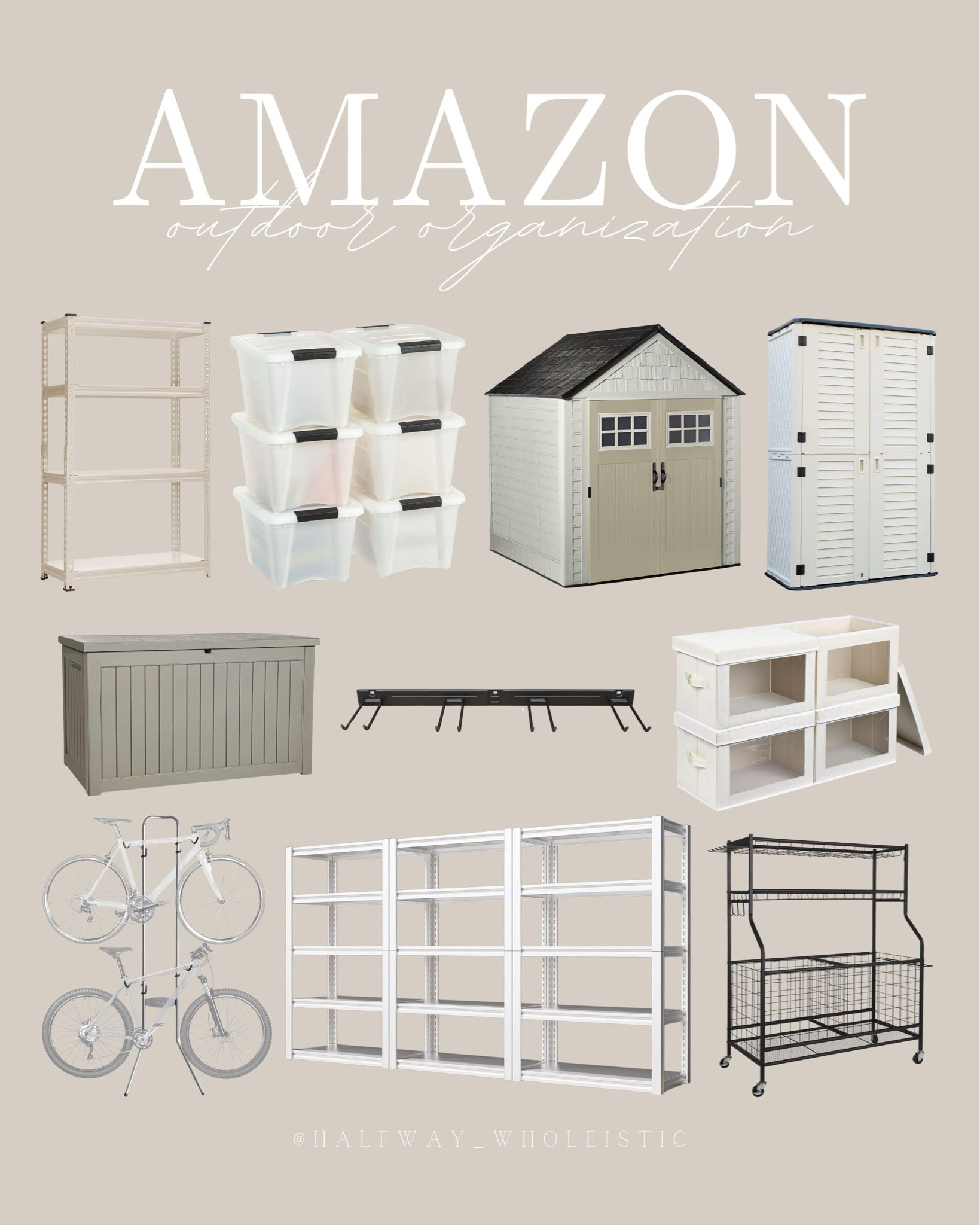 Amazon outdoor organization finds! 

#LTKHome #LTKSaleAlert #LTKSeasonal