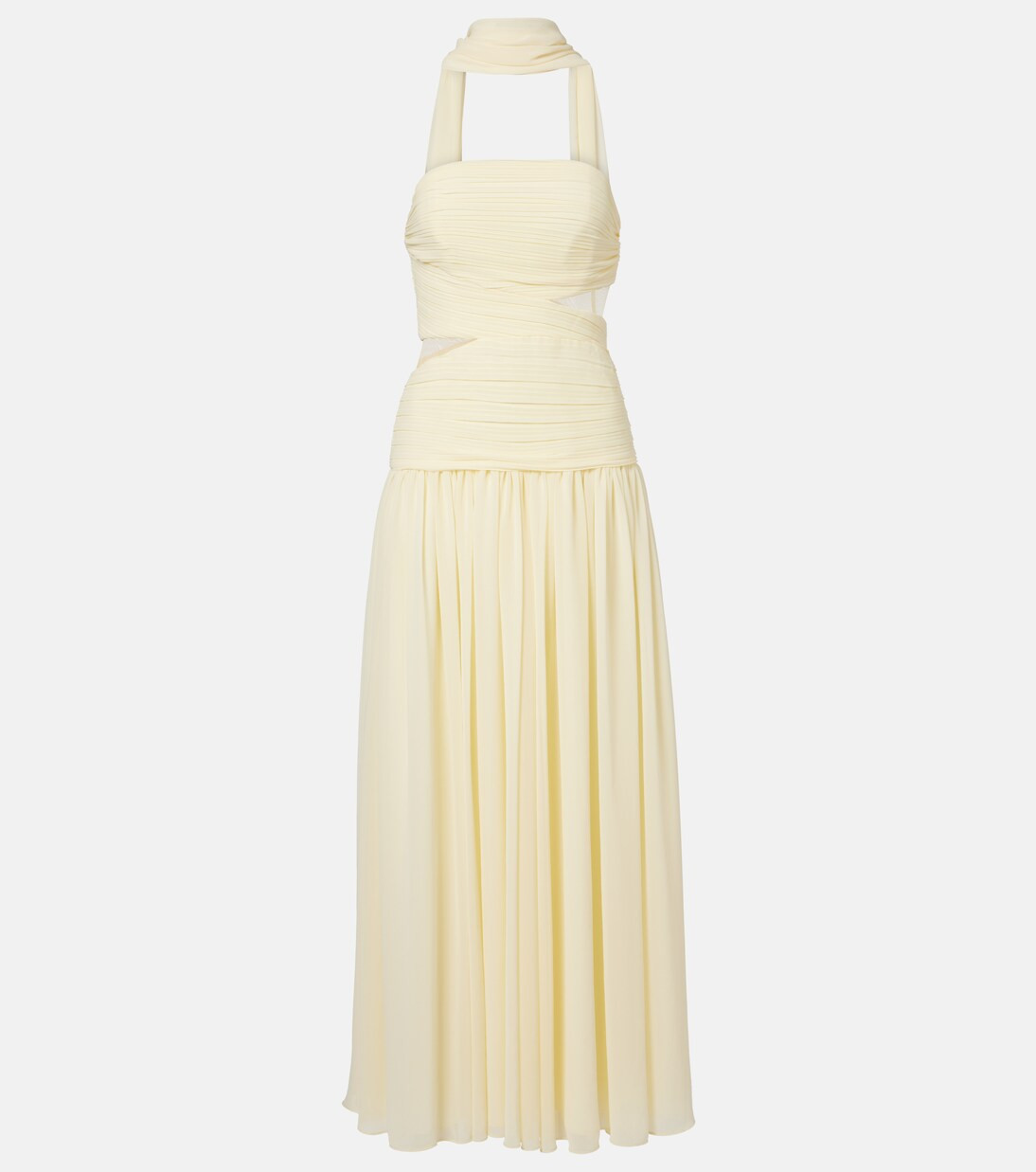 Scarf-detail georgette maxi dress | Mytheresa (US/CA)