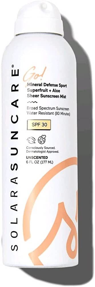 Solara Suncare Mineral Defense Sport Superfruit & Aloe Sunscreen SPF 30, 6 FZ | Amazon (US)