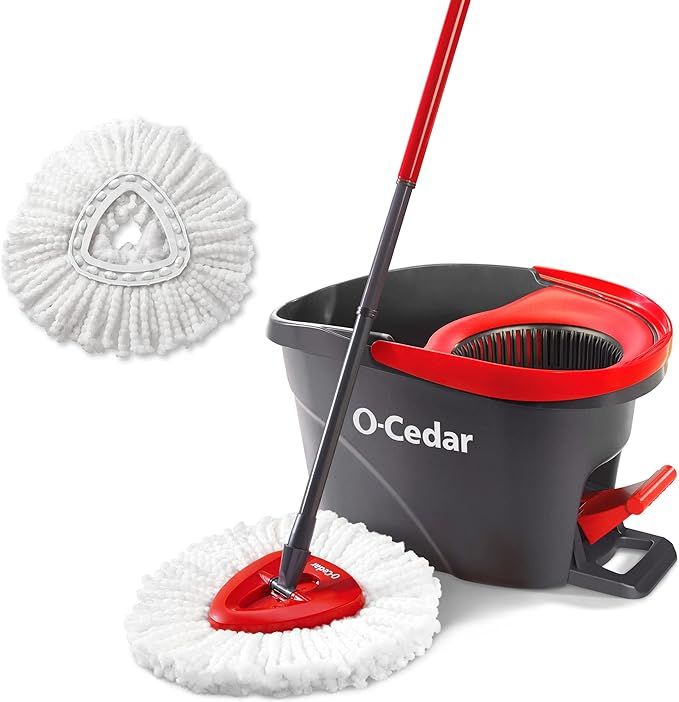 O-Cedar Easywring Microfiber Spin Mop & Bucket Floor Cleaning System with 1 Extra Refill | Amazon (US)