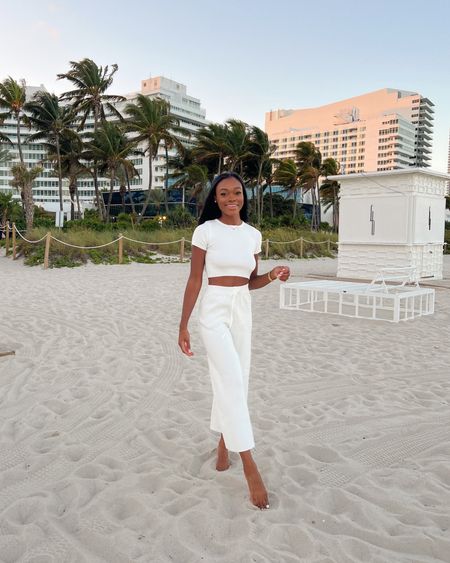 White set, travel set, beach set, wearing a S/M, casual outfit, loungewear, comfy style, Miami - code: BRENNA

#LTKSeasonal #LTKtravel #LTKunder100