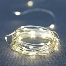 Mainstays 8.3ft Silver Wire Indoor LED Fairy String Lights with Battery Operated Automatic Timer ... | Walmart (US)