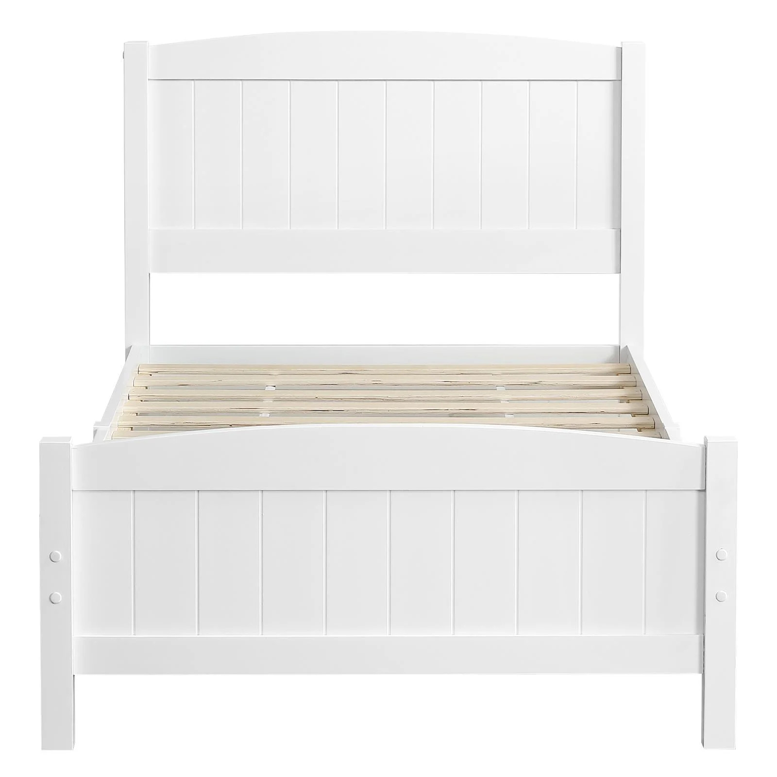 Zimtown Twin Bed Frame,Solid Pine Wood Kids Twin Platform Bed Frame, Bedroom Twin Bed with Headbo... | Walmart (US)