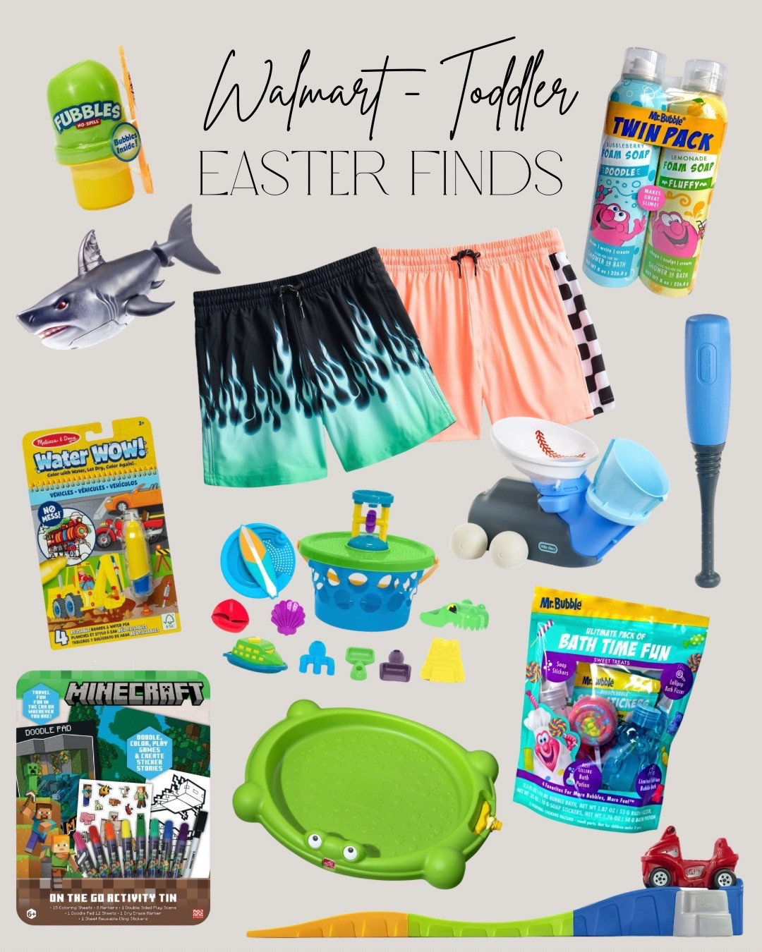 Walmart toddler Easter finds that are fun, affordable, and actually useful 🐣
Great mix of basket fillers, outdoor toys, spring outfits, and little activities that keep them busy.

Perfect if you’re doing:
• non candy Easter baskets
• spring break surprises
• outdoor play gifts
• toddler boy baskets
• easy add-on fillers

I tried to keep this one budget friendly with a few bigger items mixed in. Everything is linked so you can build a basket fast without searching.

Follow for more realistic mom finds, seasonal gift ideas, and easy shopping lists.

#LTKSeasonal #LTKSwim #LTKKids