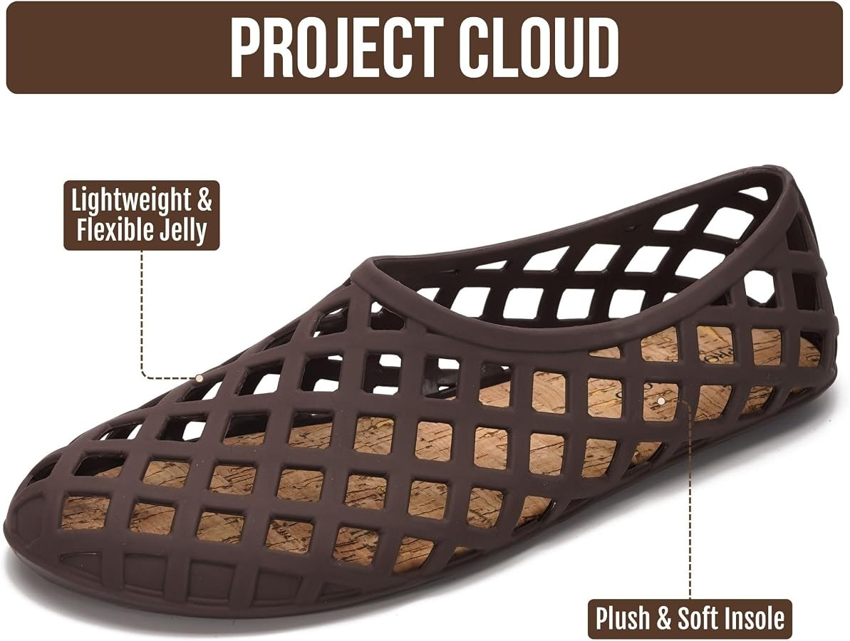 Project Cloud Lightweight Summer Flats Jelly Shoes Women Footwear (Jellz) | Amazon (US)