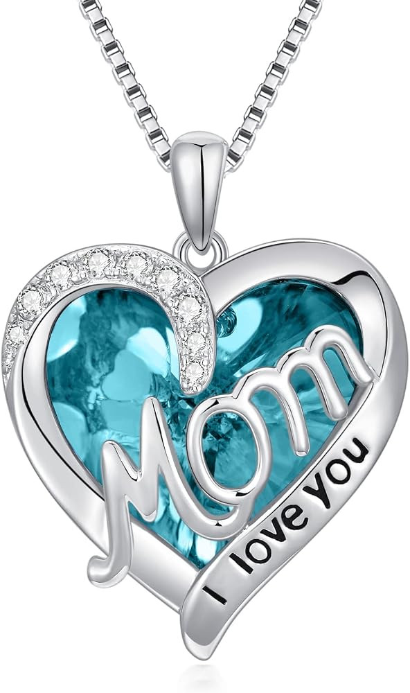 TOUPOP Gifts for Mom Sterling Silver Heart Mom Necklace Jewelry Gifts for Women Daughter Christma... | Amazon (US)