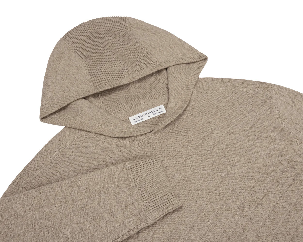The Wallace Hoodie Sweater: Heathered Light Dune | Holderness & Bourne