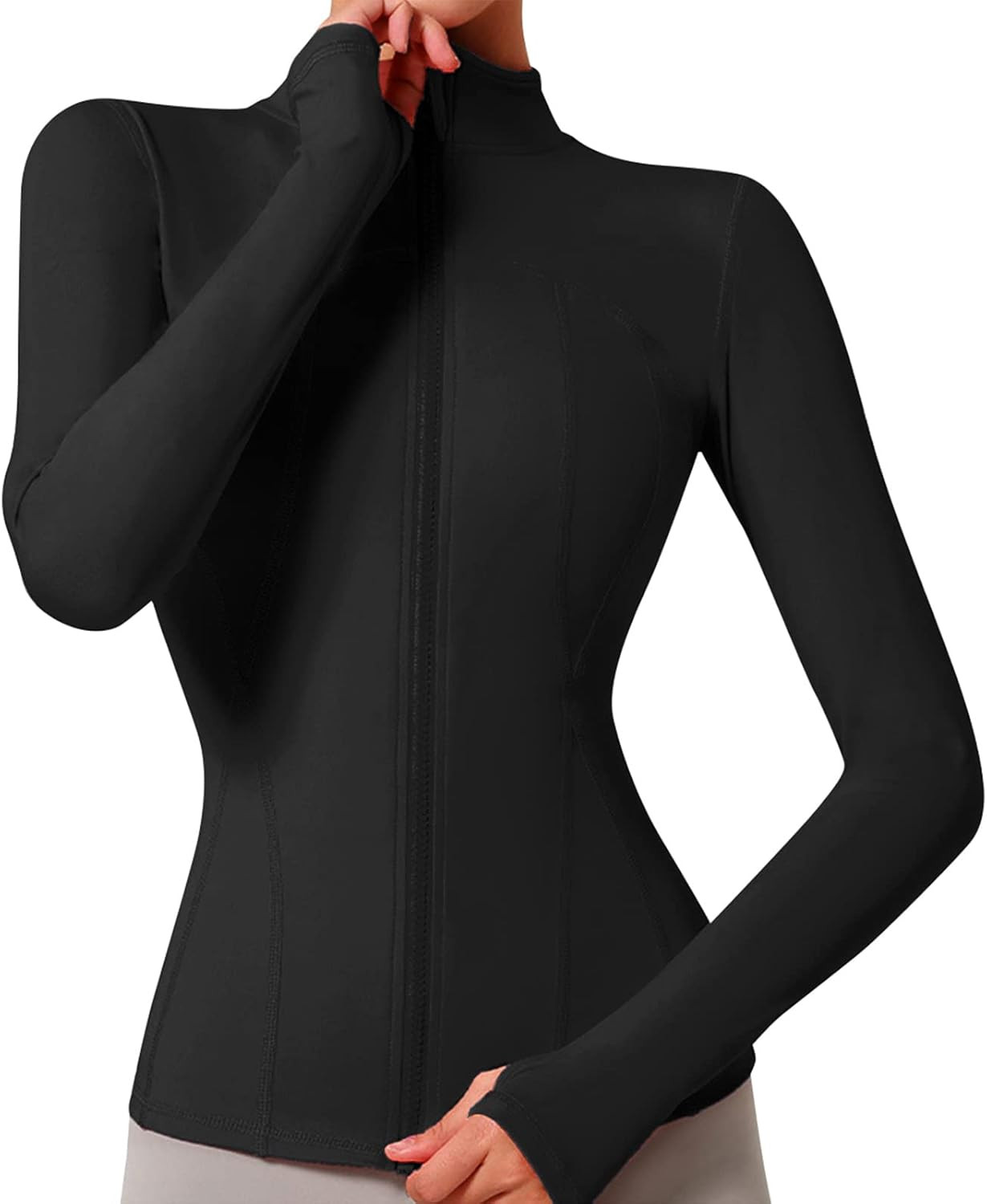 VUTRU Women's Zip Up Solid Sports Jacket Super Slim Fit Lightweight Workout Yoga Running Track Ja... | Amazon (US)