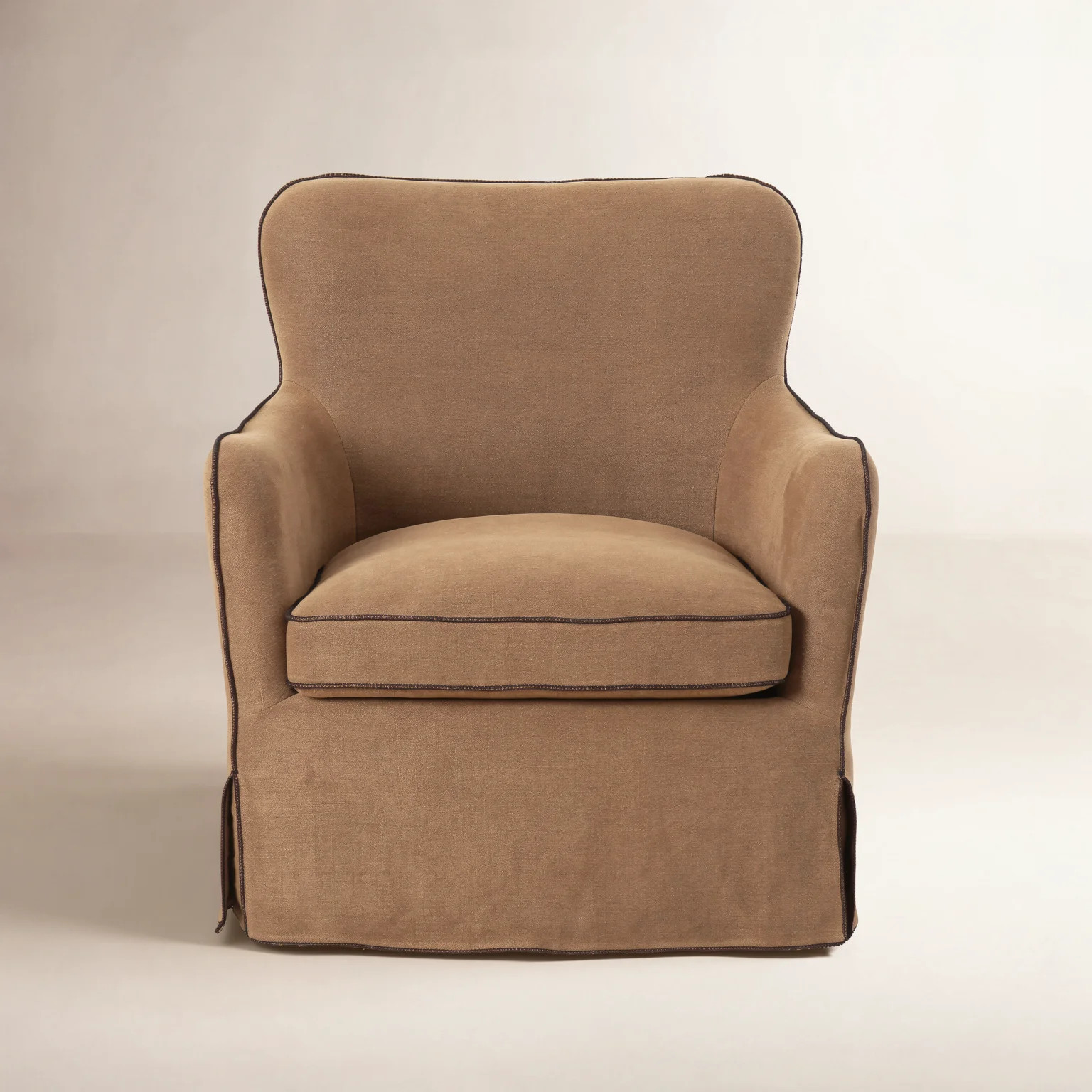 Devon Slipcover Swivel Chair-Broadway Dune | Wayfair North America