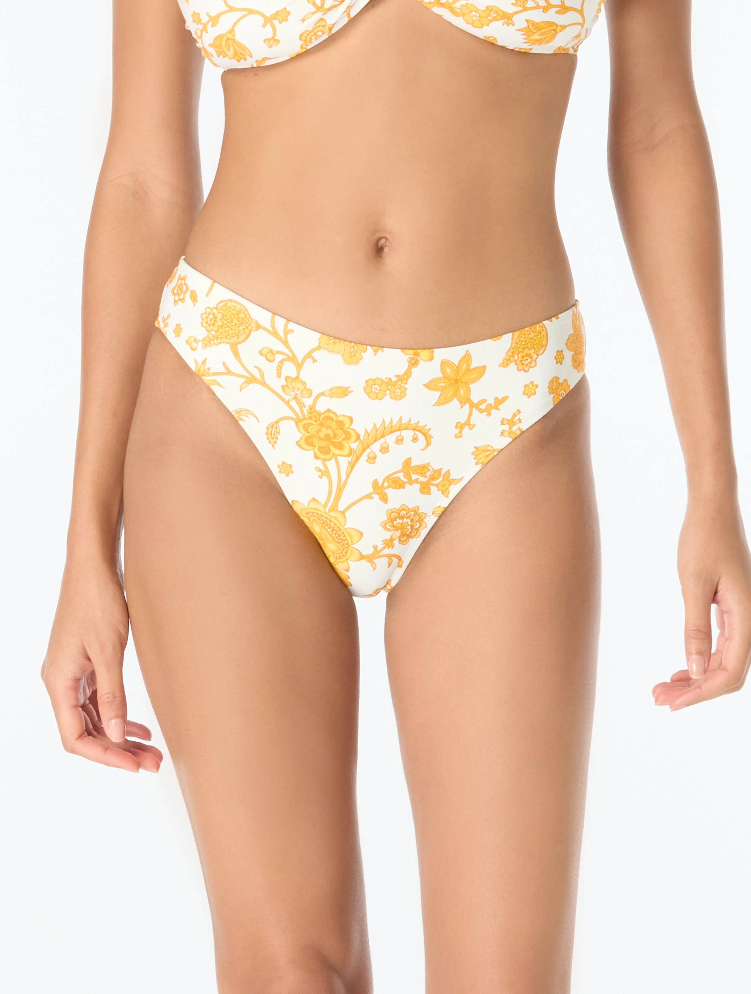 Michael Kors High Leg Bikini Bottom - Riviera Blooms | Beach2Ocean
