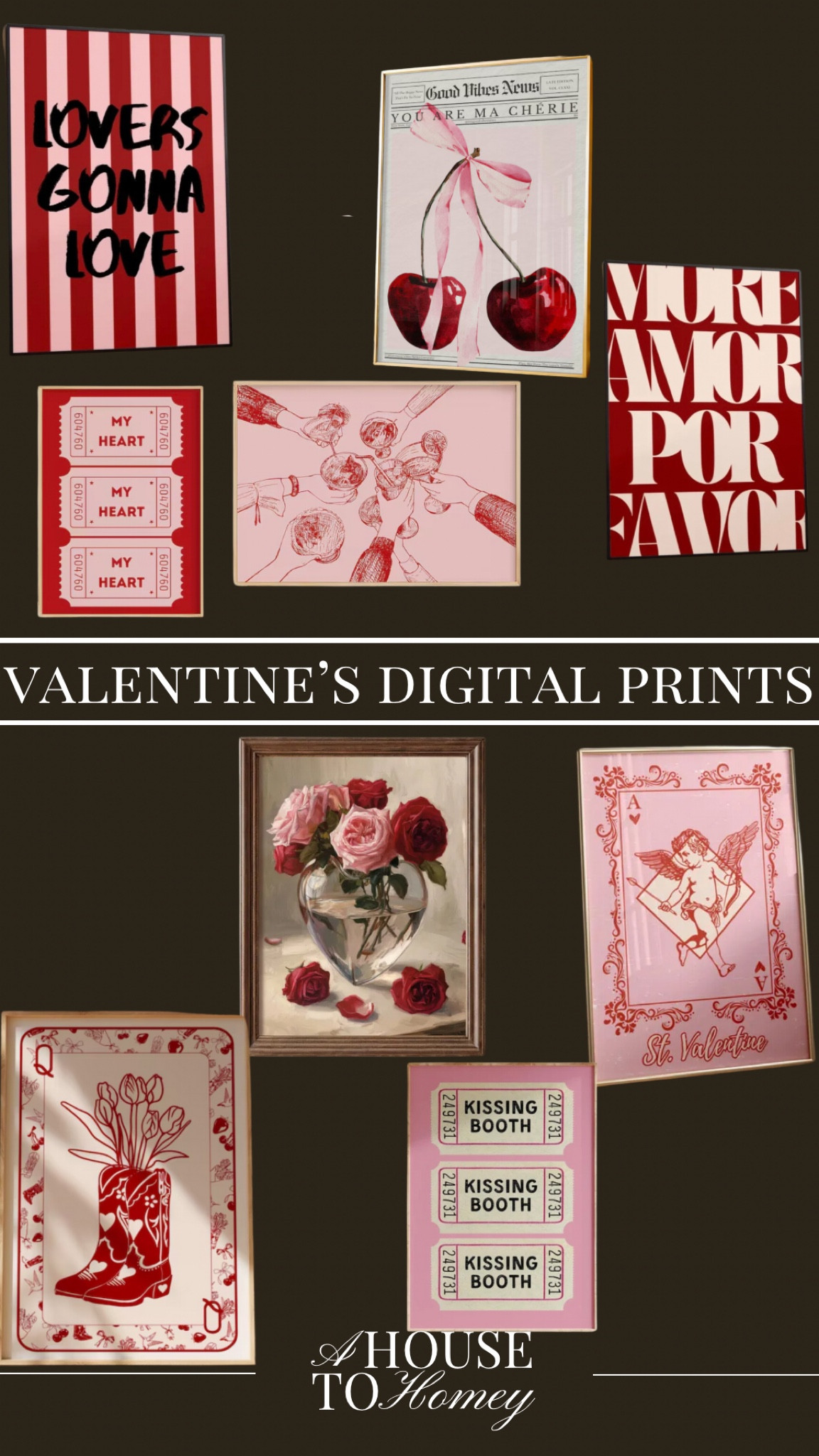 Digital art is a game changer for holiday decor! These are some of my favorite valentines/galentines prints! Download them & add them into a cute frame!💌

Valentines decor
Valentine’s Day decor
Digital art
Galentines decor
Galentines day decor
Pink art
Red art
Matchbox art
Cupid art
Artwork for frames
Etsy digital download
Valentines art
Valentines digital downloadd

#LTKSaleAlert #LTKHome #LTKSeasonal