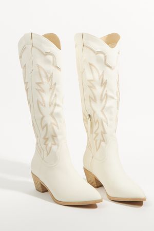 Samantha Western Boots in Off White | Altar'd State | Altar'd State