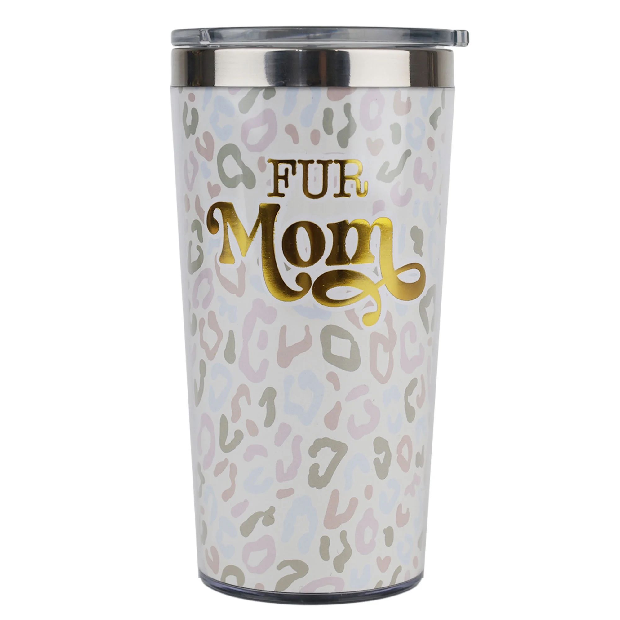 Fur Mom Coffee Tumbler with Lid, 16 oz, Mother's Day Gift, by Way To Celebrate, Multi Color | Walmart (US)