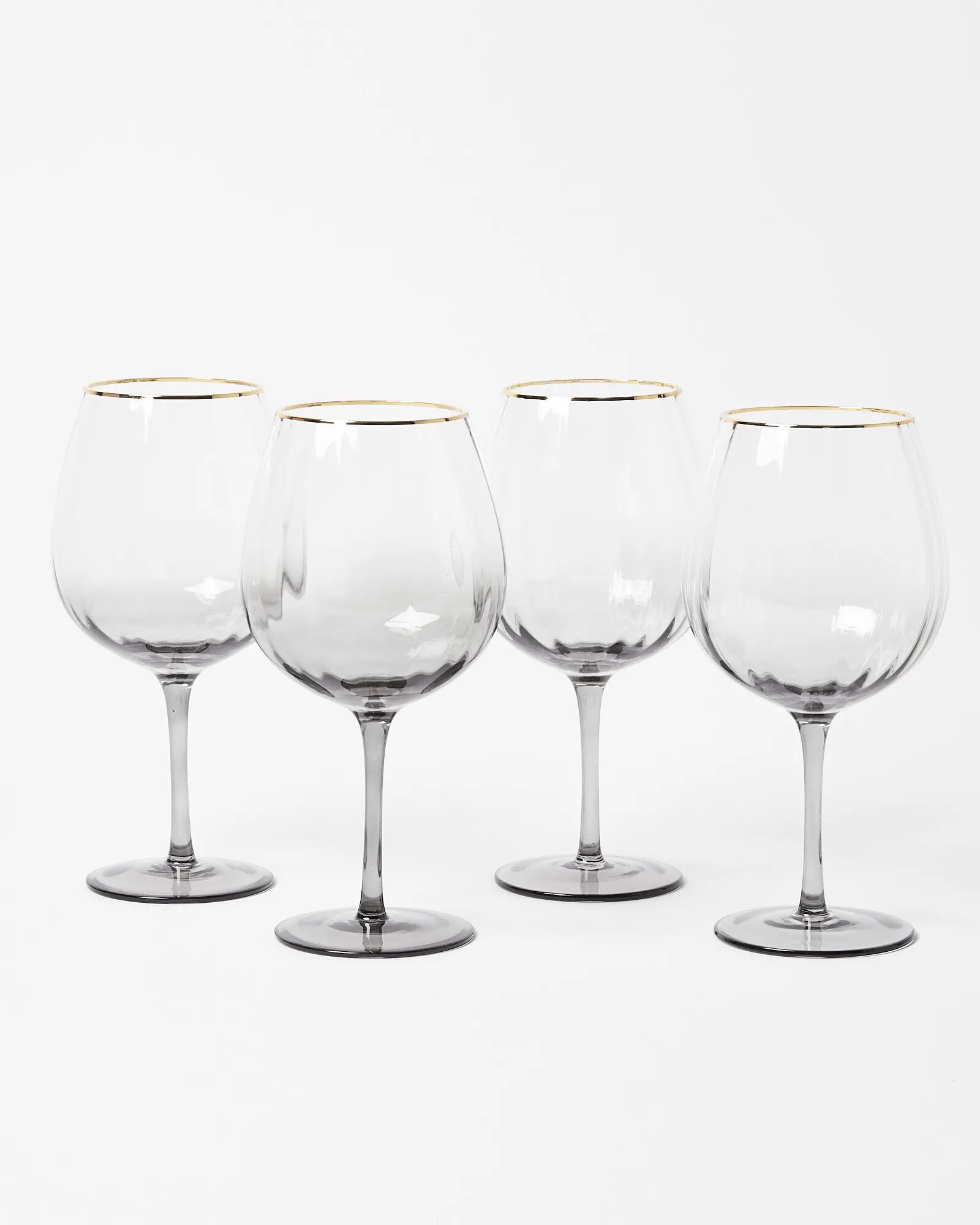 Claro Grey Wine Glasses Set of Four | Oliver Bonas | Oliver Bonas (Global)