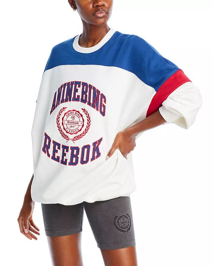x Anine Bing Oversized Colorblocked Sweatshirt | Bloomingdale's (US)