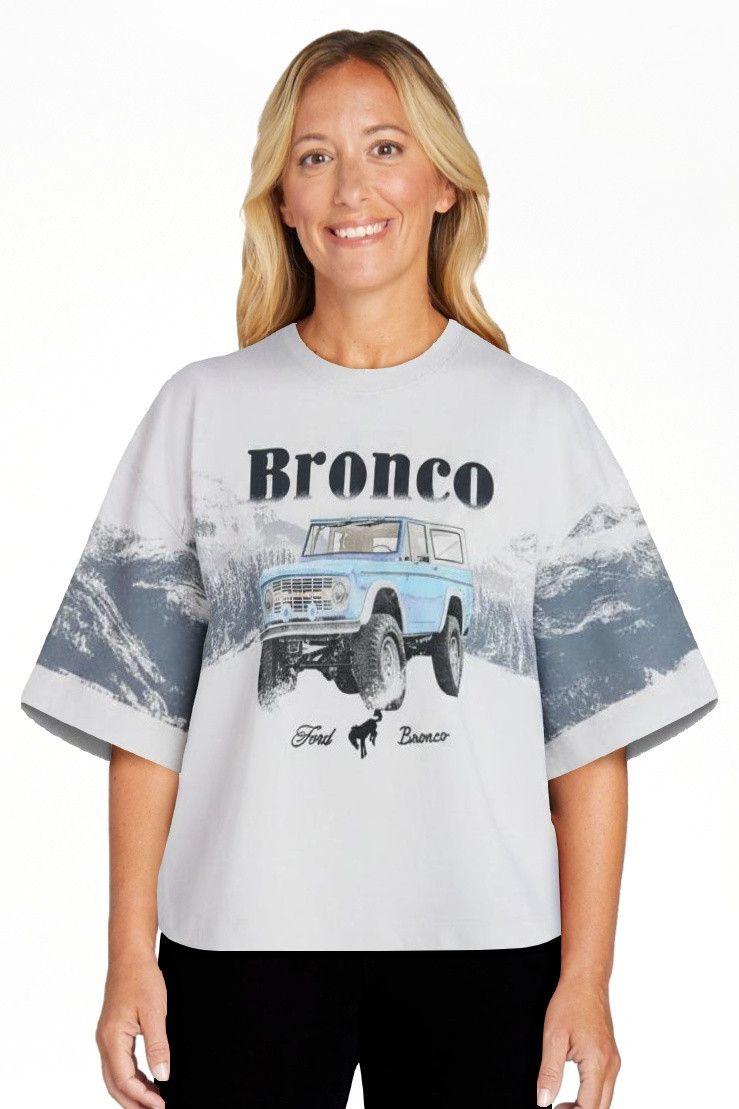 Ford Bronco Women's Fashion Boxy Tee, Sizes XXS-XXL | Walmart (US)