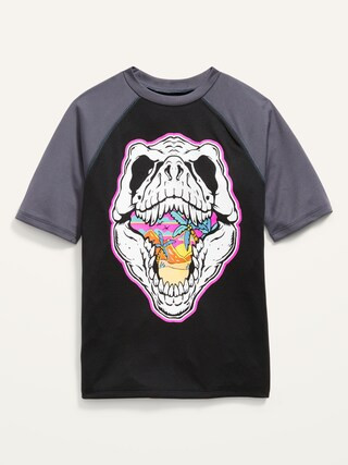 Raglan-Sleeve Graphic Mesh Rashguard for Boys | Old Navy (US)