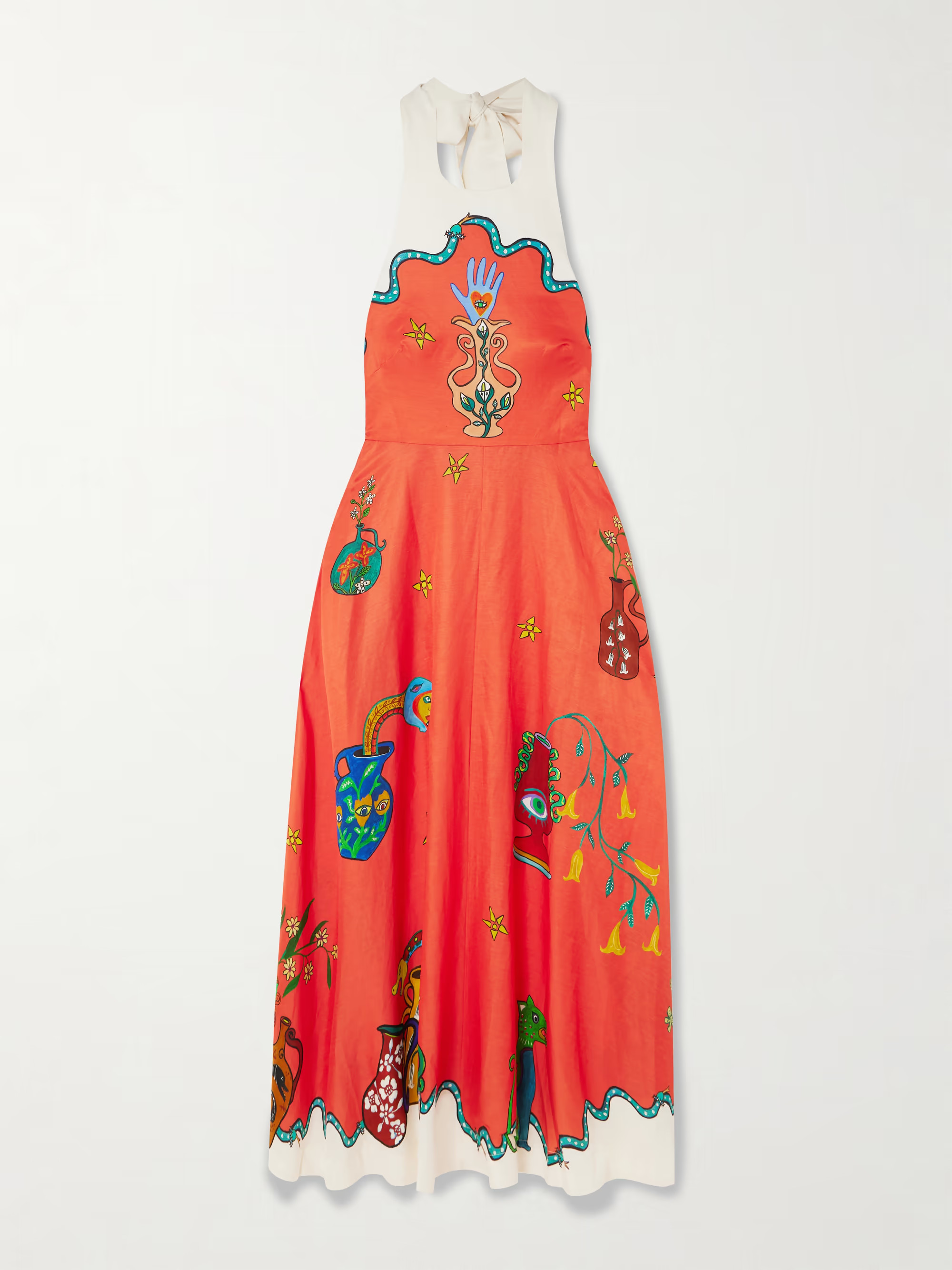 Rose printed twill maxi halterneck dress | NET-A-PORTER APAC