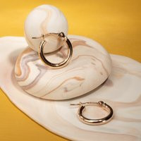 Small Lever Back Hoops in Rose Gold | Etsy (US)