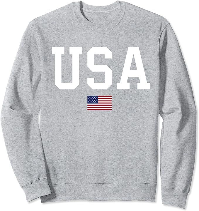 USA T Shirt Women Men Kids Patriotic American Flag July 4th Sweatshirt | Amazon (US)