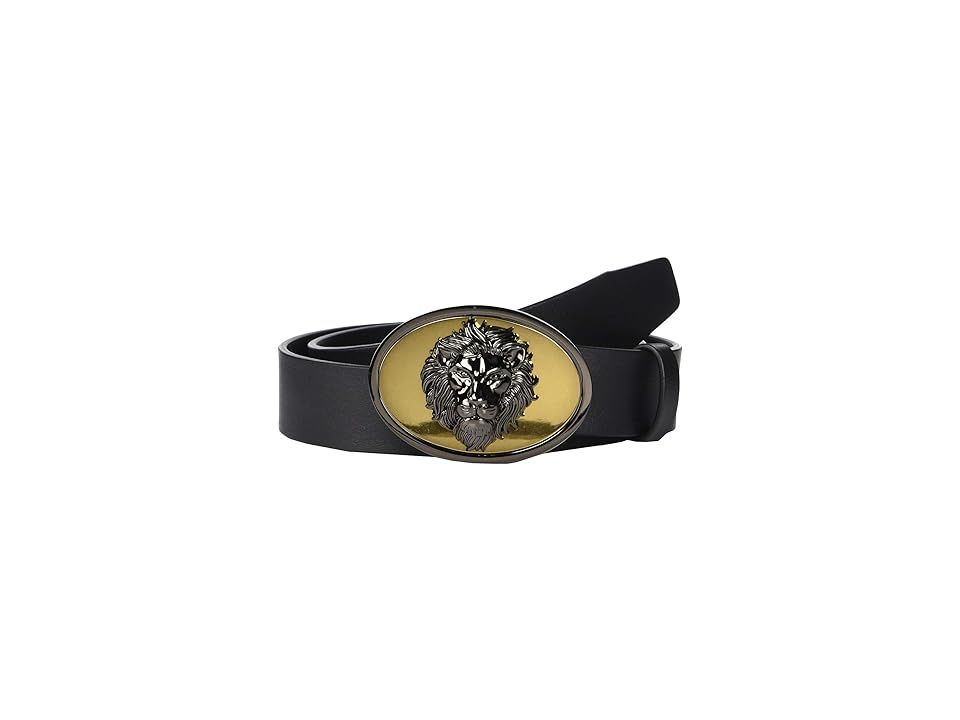 Versus Versace Lion Belt (Black/Antique Gold/Gunmetal) Men's Belts | Zappos