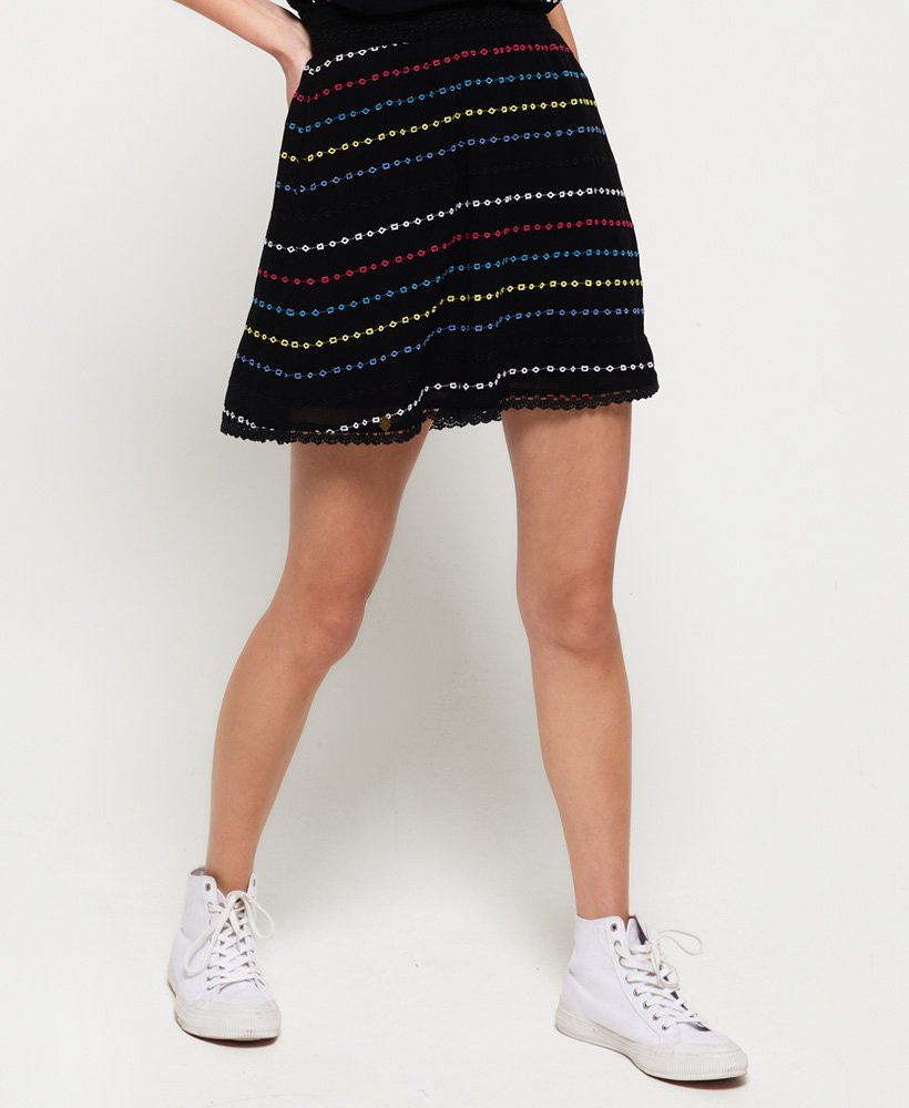 Superdry Sara Smocking Skirt  - Women's Skirts | Superdry (US)