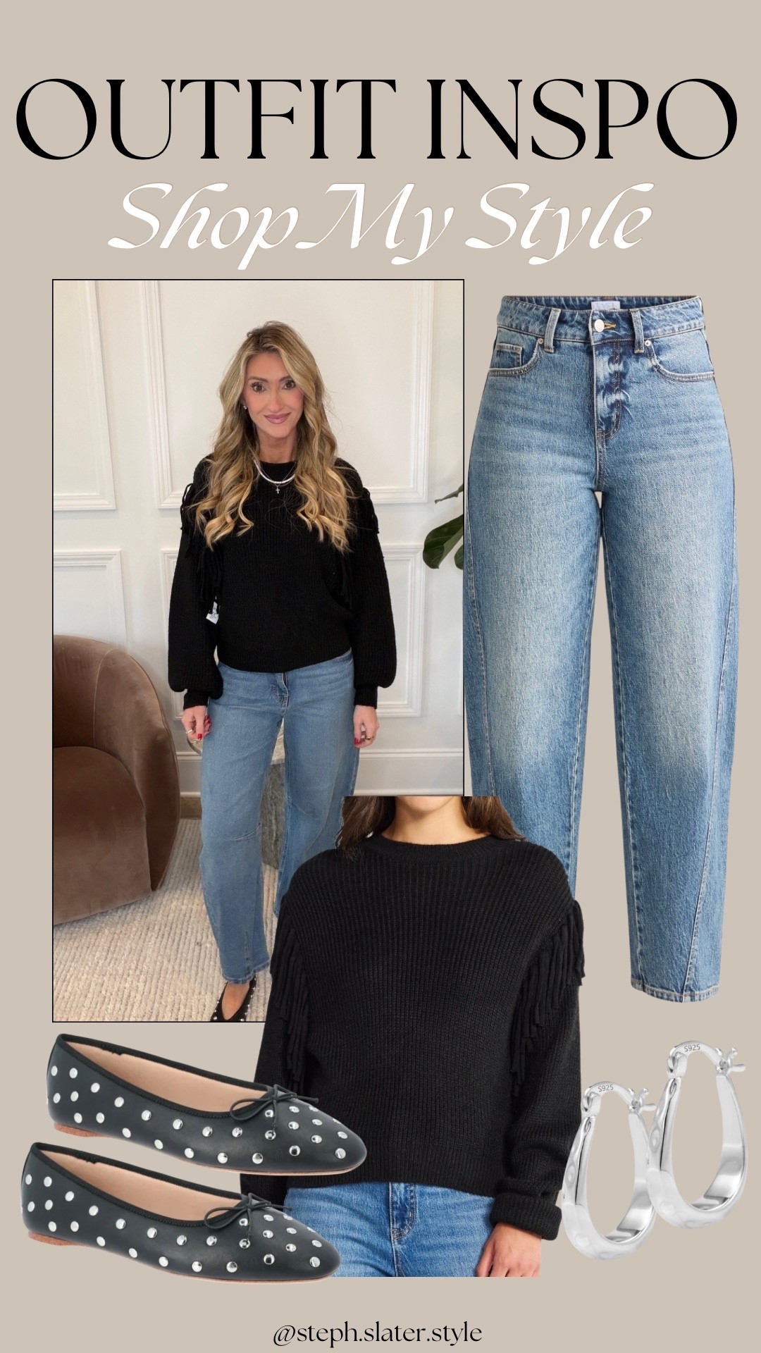 Love this simple outfit! These barrel jeans are so good! 

#LTKootd #LTKSeasonal
