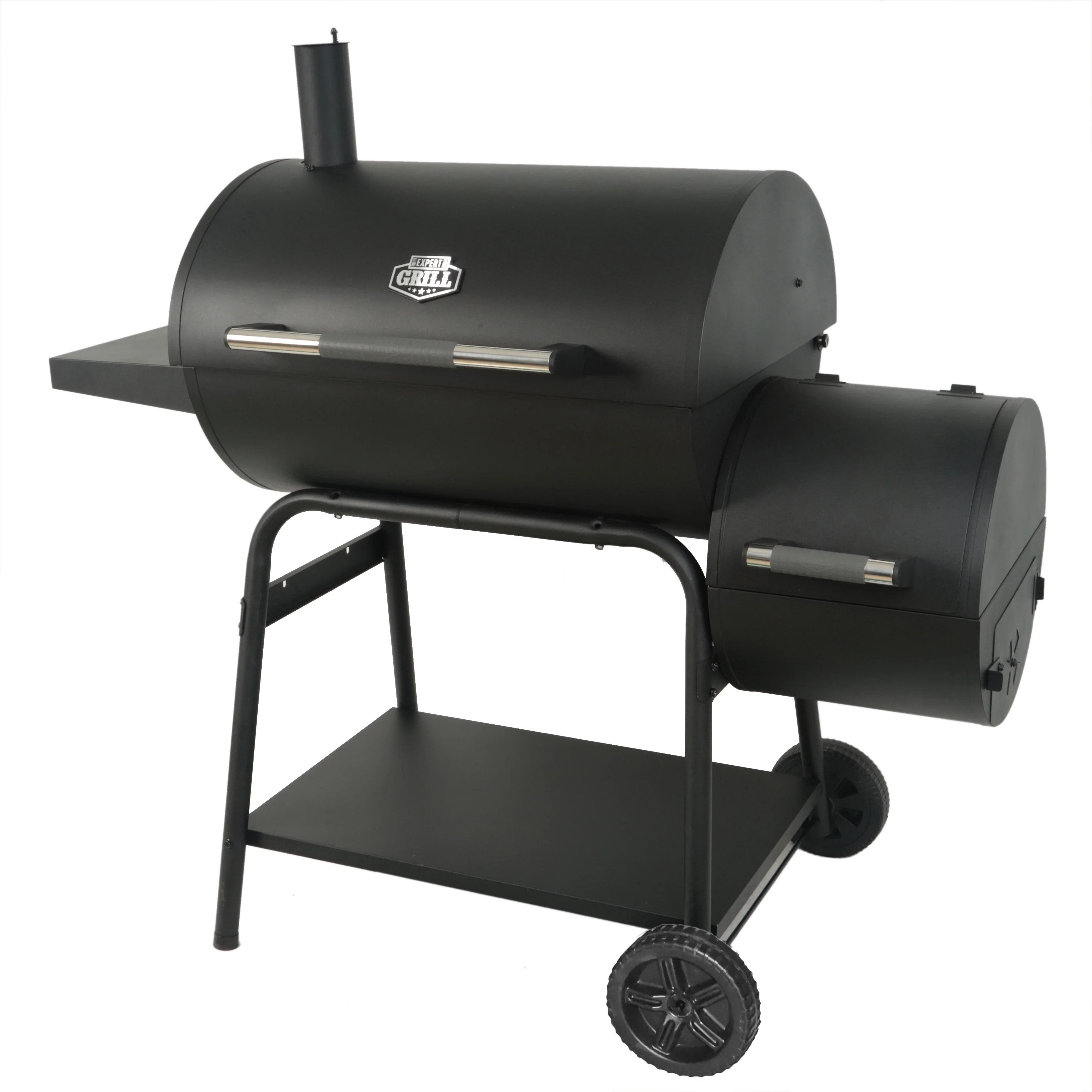 Expert Grill 28" Offset Steel Charcoal Smoker Grill with Side Firebox, Black - Walmart.com | Walmart (US)