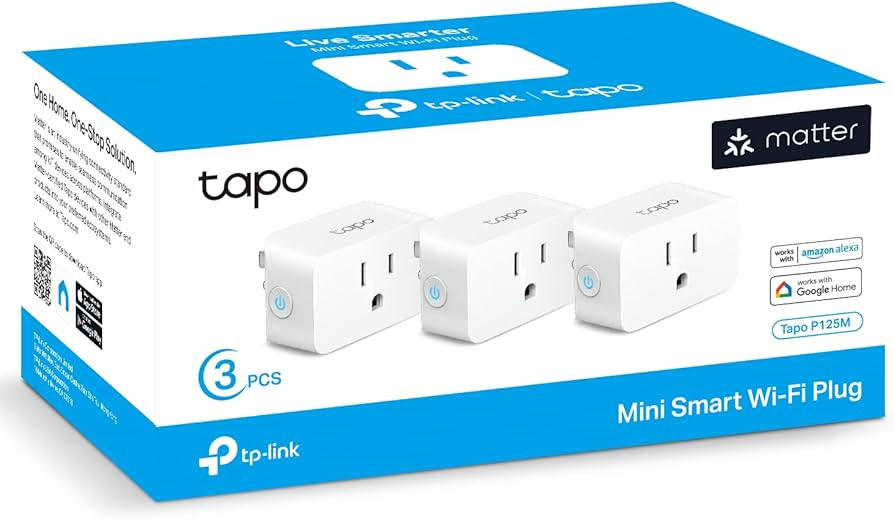 TP-Link Tapo Matter Supported Smart Plug Mini, Compact Design, 15A/1800W Max, Super Easy Setup, W... | Amazon (US)