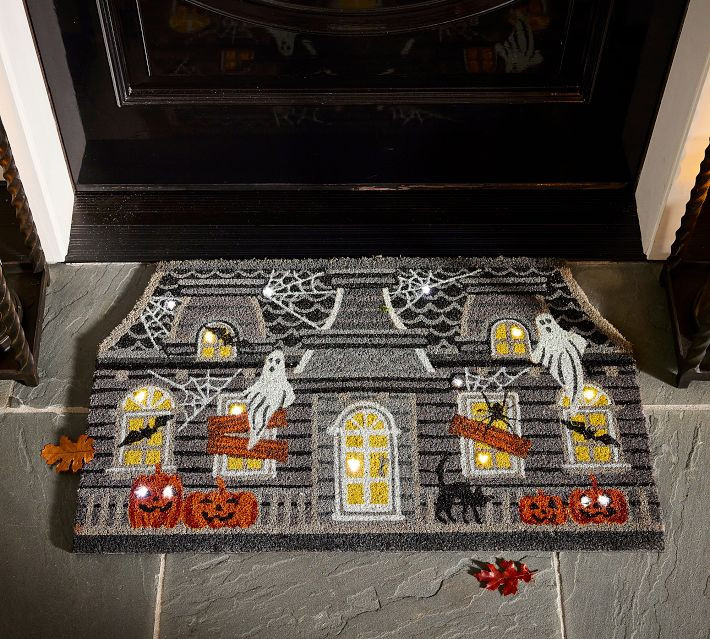 Haunted House Figural Doormat | Pottery Barn (US)