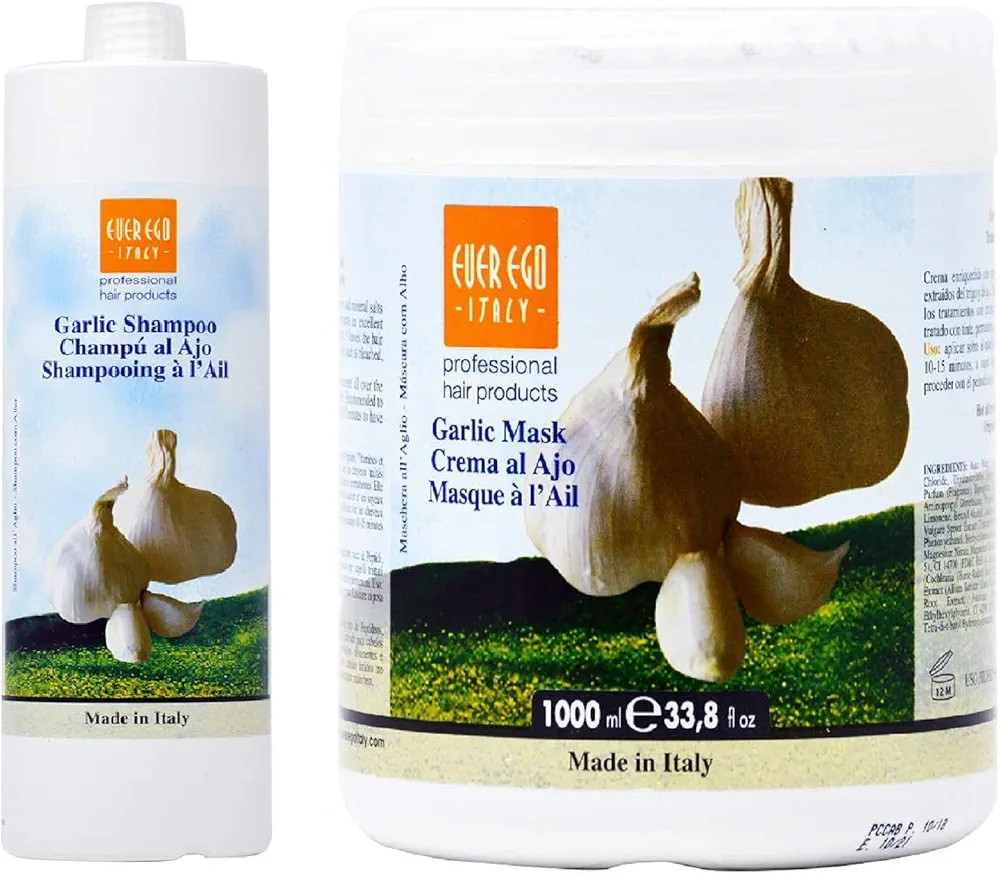 Ever Ego Garlic Shampoo + Mask 1000ml / 33.8oz | Amazon (US)
