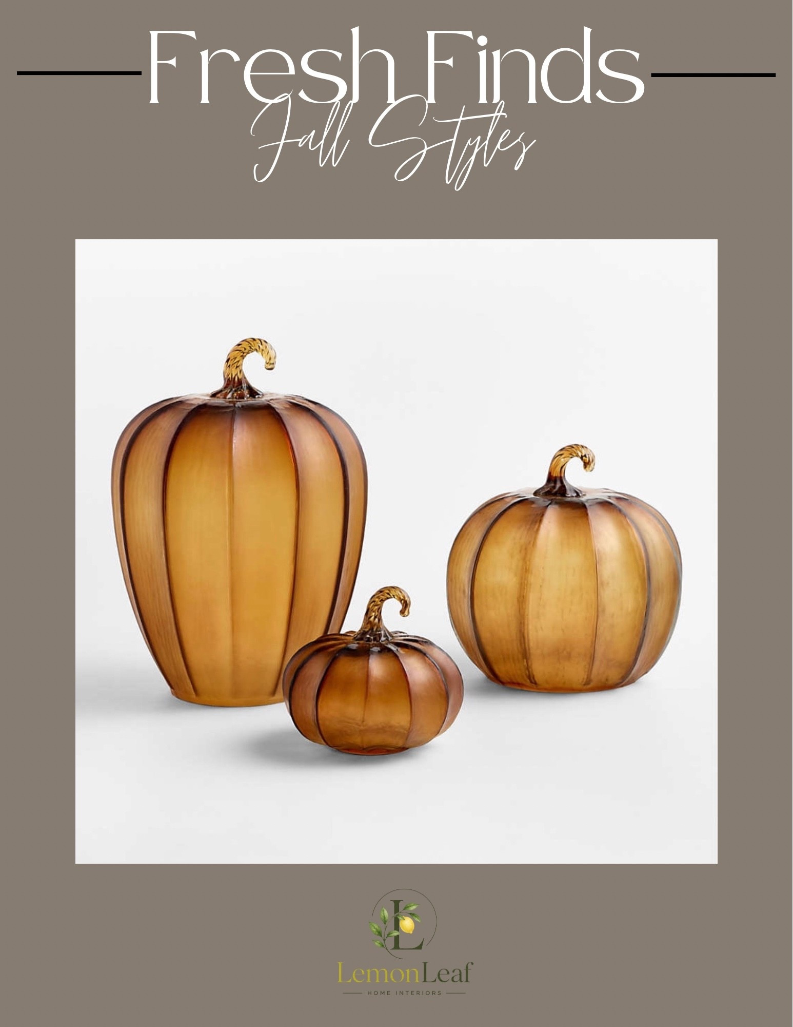 Gorgeous glass pumpkins for fall. @Crate & Barrel

#LTKHome #LTKSeasonal