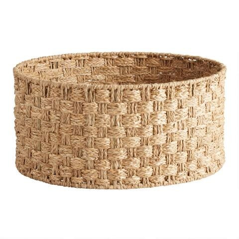Natural Water Hyacinth Checkerboard Tree Collar | World Market