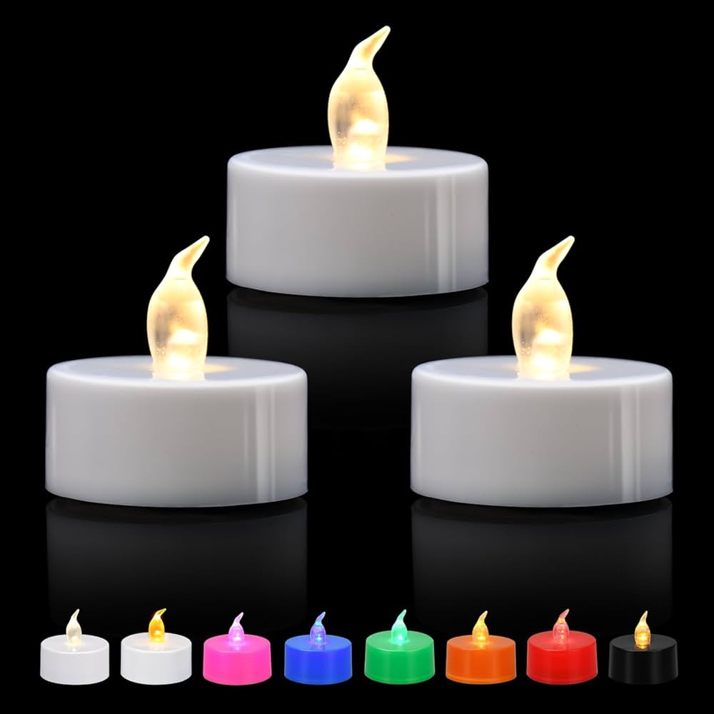 KOABY 12/24/50/100/200/400 Pack Battery Operated Tea Lights Candles, Flickering Flameless LED Lig... | Amazon (US)